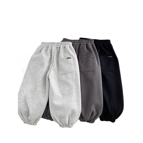 Children's unisex pants 2025 new spring and autumn clothing baby casual sporty pants trendy Korean style loose pants
