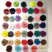 4cm手工珍珠麻布花仿真山茶玫瑰花朵 婚庆手捧花礼盒服装装饰辅料