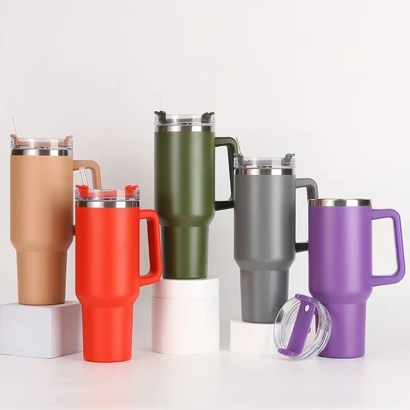 Cross-border nueva generación de 40oz tazas de mango 304 tazas de automóviles tazas de aislamiento térmico tazas de aislamiento frío tazas de gran capacidad portátiles al aire libre