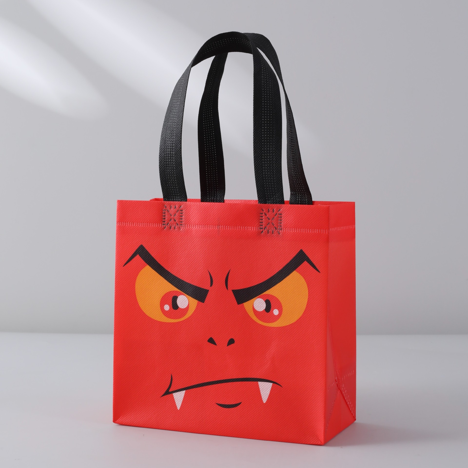 Bolsa de lienzo impresa de Halloween transfronteriza bolsa no tejida bruja calabaza bolsa de mano plegable impresión de gran capacidad