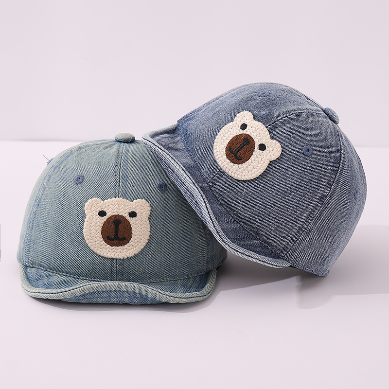 Sombreros de niños chinos de estilo denim bebés bordes suaves sombreros de béisbol caricaturas Mickey Mouse sombreros de boca de pato bebés comercio exterior