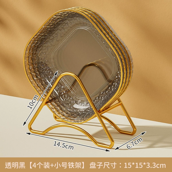 Transparent gray [4 installations+golden frames]