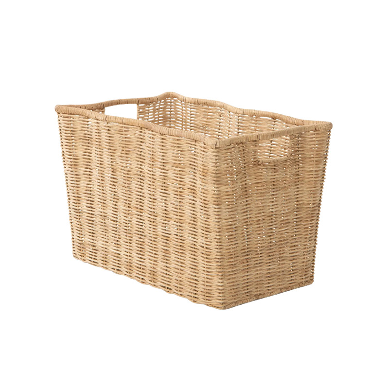 Cestas de almacenamiento de ropa de ratán Estantería para niños Dormitorio Cestas de almacenamiento para el hogar Aperitivos Juguetes Libros Cestas de almacenamiento de artículos diversos