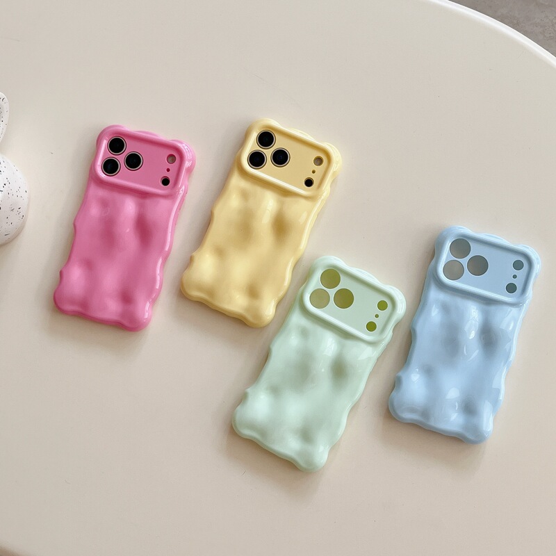 Candy Stereo Wave Pattern Suitable for Apple 17 Mobile Phone Case Iphone16Pro Max Silicone 13 Soft Shell 15/14