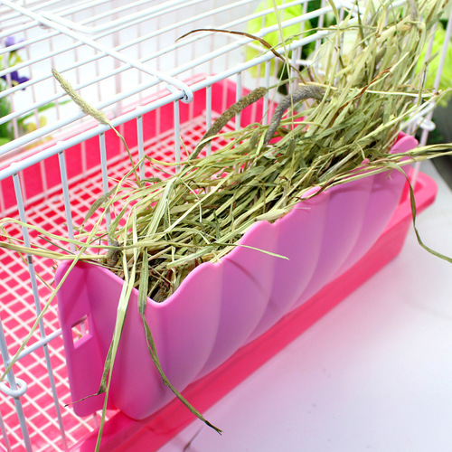Hutch Rabbit Outdoor Cage Guinea Pig Small Pet Feeding Tray Pet Grass Rack Fixed Food Bowl Small Animal Grass Frame