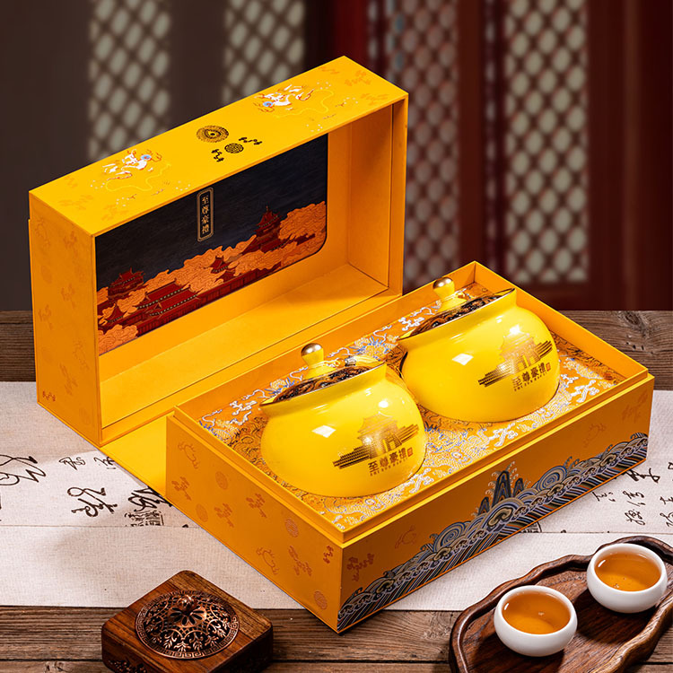 高档陶瓷罐茶叶包装盒空礼盒陶瓷密封罐黄金芽红茶金骏眉通用空盒