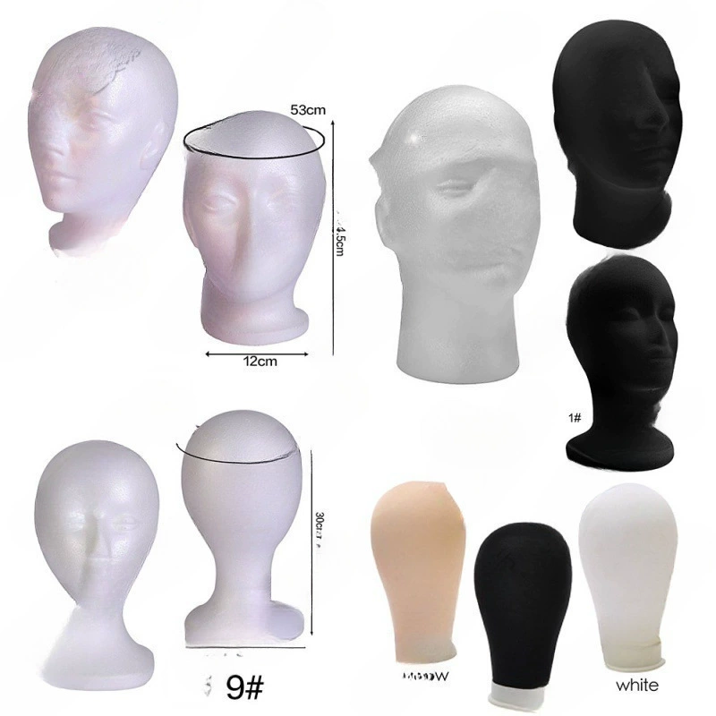 Мужская и женская манекен-голова из пенопласта, демонстрационная модель, искусственная голова для париков, мужская модель головы.