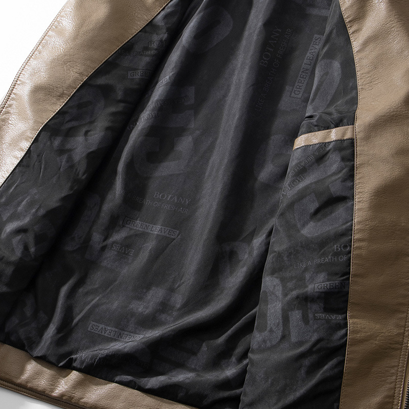 Men's Clothing high end leather jacket men's autumn and winter new style trendy brand handsome motorcycle leather jacket men's jacket_voghion.com