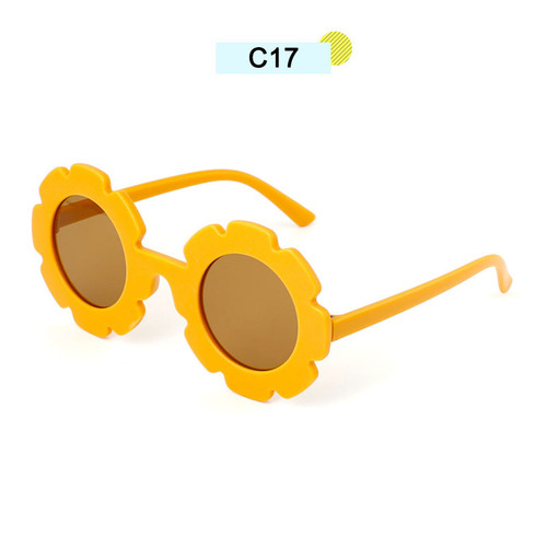 Cute Baby Sunflower Sunglasses Beach Sun Protection Sunglasses Colored Sunflower Fashionable Unisex Children's Sunglasses