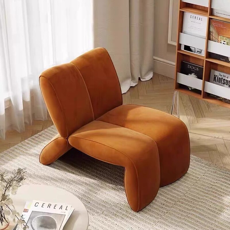 Balcony leisure simple single sofa for small spaces, irregular-shaped living room, balcony, clothing store, yoga studio, rest lazy sofa