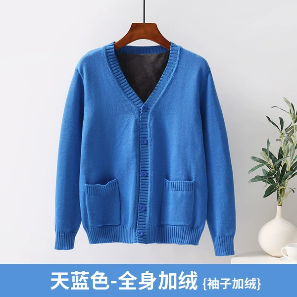 Sky blue plus velvet all over