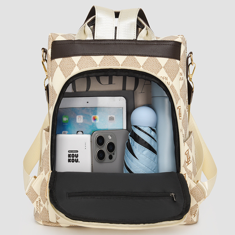 Mochila de mujer de nuevo estilo, moda casual, gran capacidad, multifunción, mochila de viaje, bolso de moda para mujer