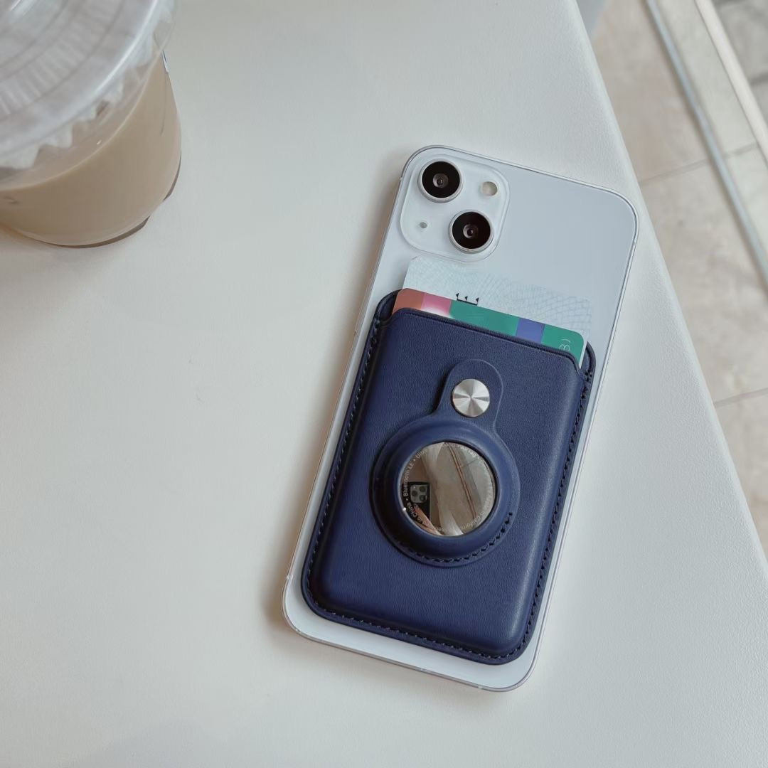 Aplicable a Apple 13MagSafe titular de la tarjeta magnética titular de la tarjeta cubierta protectora airtags anti-perdido dispositivo cubierta protectora