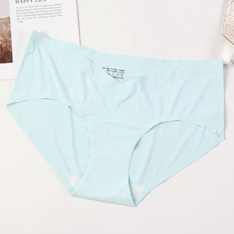 Comfortable silk pants for pregnant with belly support