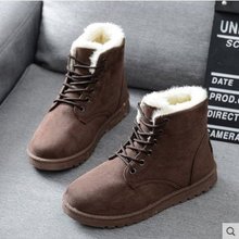 棉鞋加绒加厚马丁靴女2023冬季新款保暖舒适休闲跨境棉靴短筒女鞋