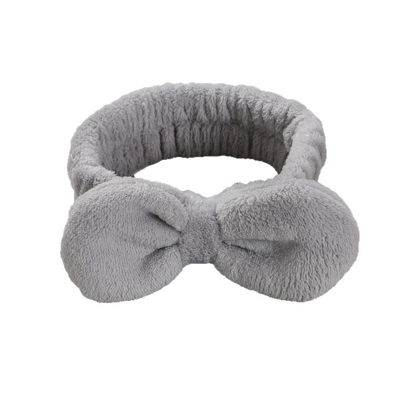 Banda de cabello arco tocado coreano hermoso jardín de lazo simple rojo en línea máscara facial lavar la cara prensada banda de cabello