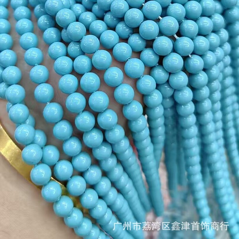 Factory Direct Sale of Shell Pearls in Turquoise Color, Wholesale Loose Beads for Handmade DIY Bracelets, Necklaces, Jewelry Accessories, and Embellishments