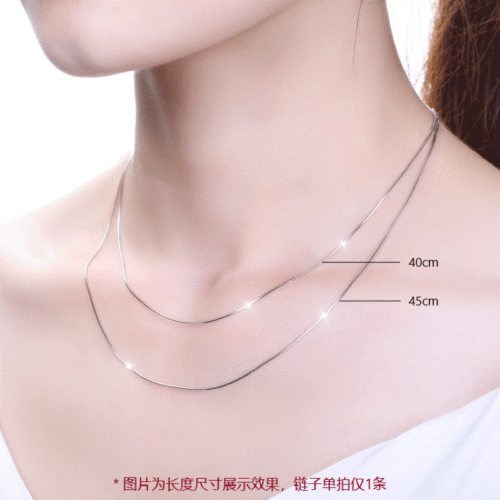S925 sterling silver snake bone chain necklace hot girl personality cool style ins can be stacked thin simple clavicle chain necklace