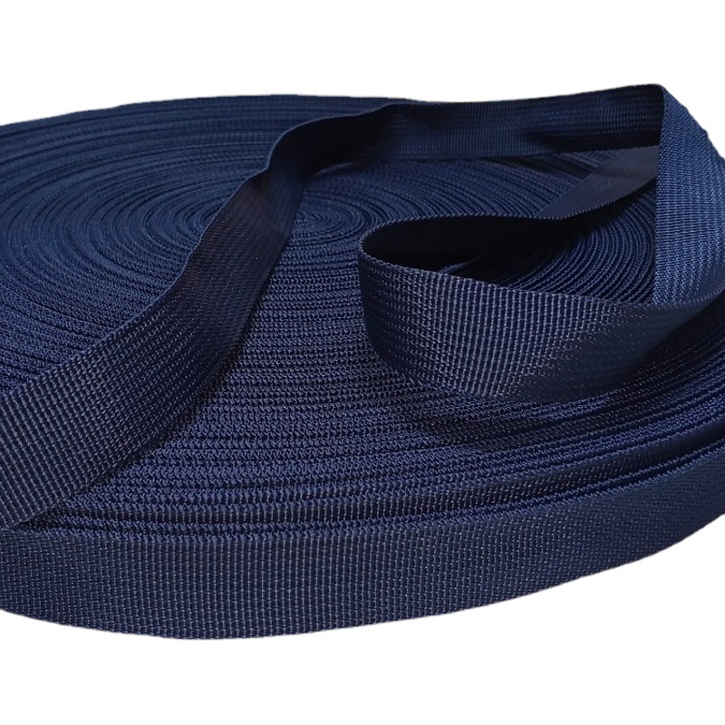 Fabricante en stock al por mayor polipropileno patrón americano Cinta Negra PP cifrado de material engrosado cinturón de pozo bolsa cinta portátil
