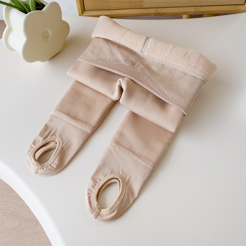 Luz de agua cálida ropa exterior para niños que toca fondo pantimedias de baile Luz de invierno para niños artefacto de pierna ligera forrada de vellón