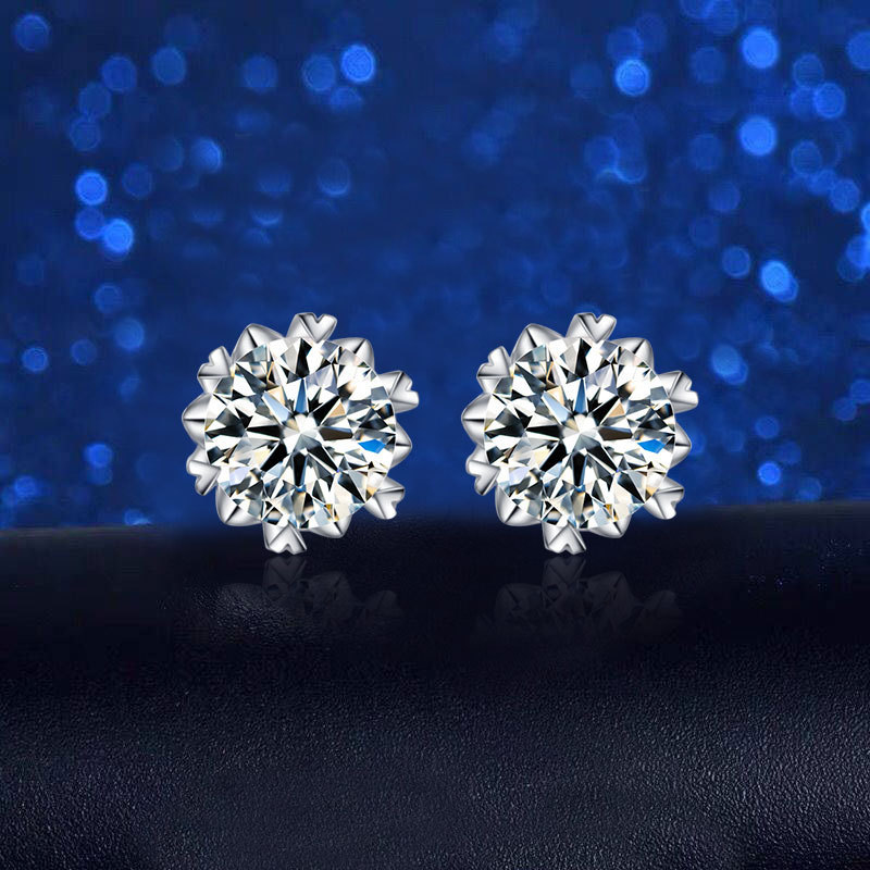 눈송이 귀걸이 [0.5 캐럿]