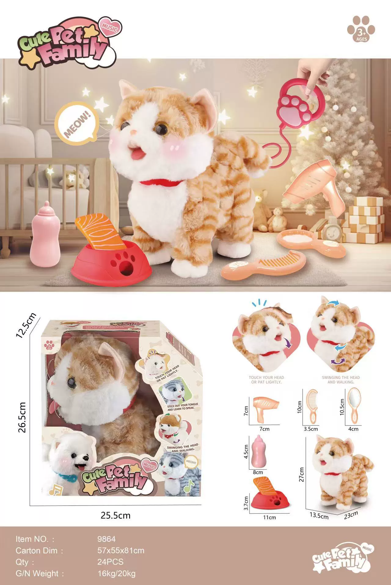 Electric realistic plush rabbit, videogame, gift box, toy