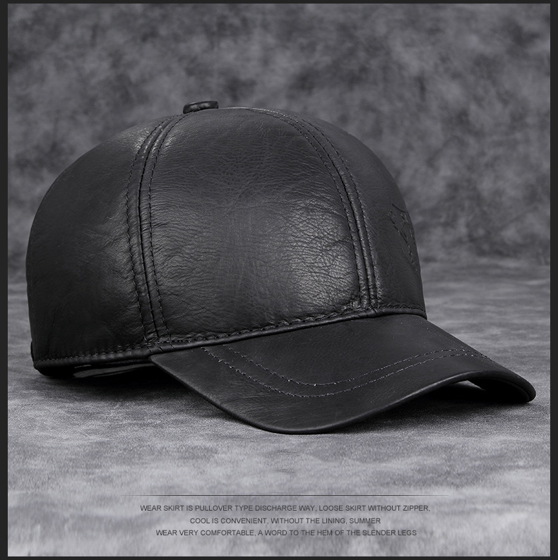 Cowhide Baseball Hat Image 9