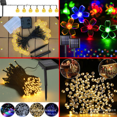 LEDソーラーライトストリングクリスマス装飾屋外防水スターライト満天のスターライトストリングライトキャンプ雰囲気