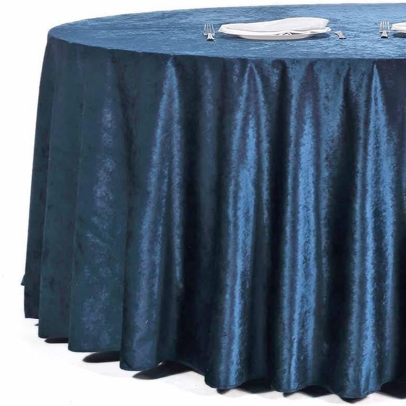 Cruzar la frontera de terciopelo de hielo espesado mantel casa hotel restaurante falda de mesa de franela gran puesto caja de banquete de mantel de color sólido