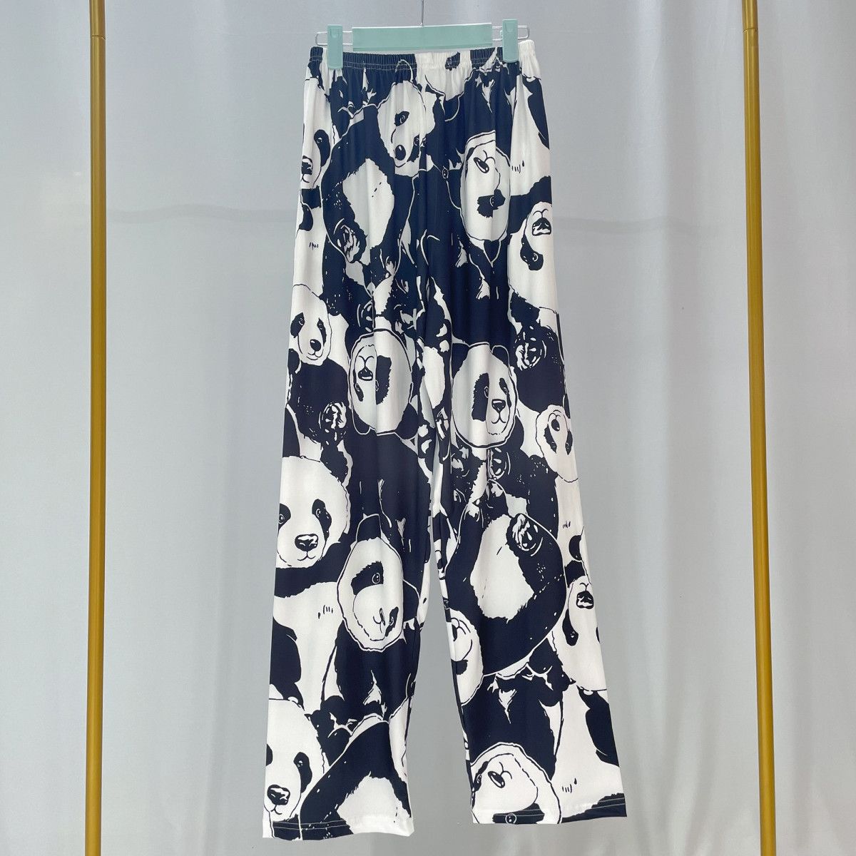 New men's thin pajama pants, cartoon-style loose home trousers, suitable for air-conditioned rooms, spring, autumn, and summer, casual long pants that can be worn outside