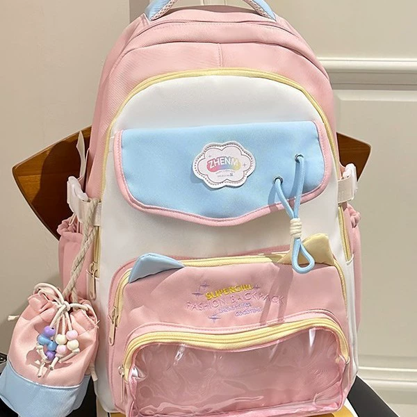 Милый вместительный рюкзак, держатель для карт с мультяшным принтом