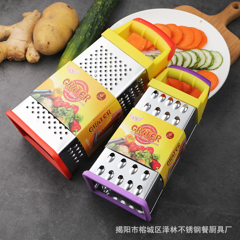 acero inoxidable cuatro cara raspador de alambre
función melón, fruta y verdura cortador de queso planador