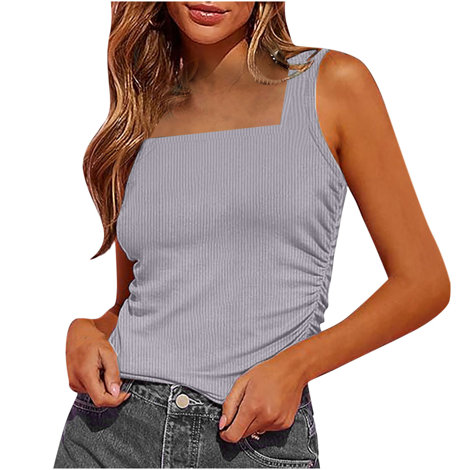 Gray square collar