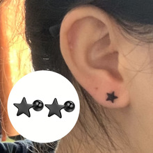 Y 75658 Star stainless steel tragus earrings ����ǲ���ֶ�