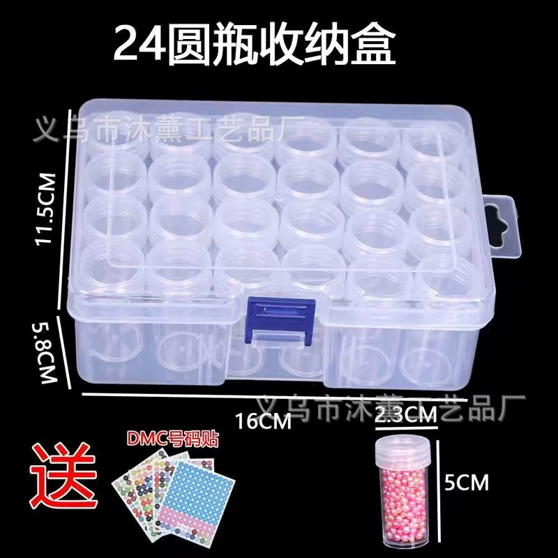 Diamond transparent storage box, big bottle, accessory, new collection, DIY