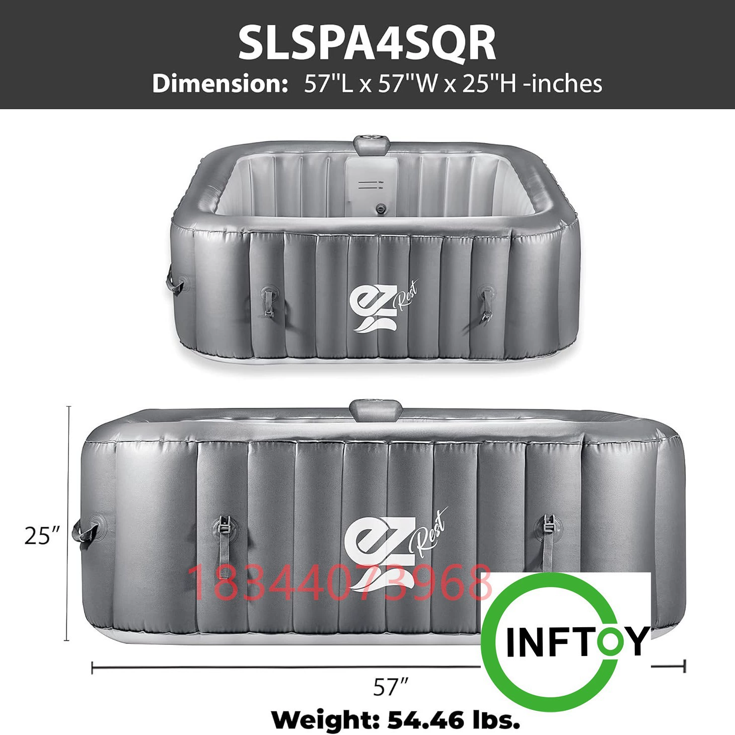 Надувной бассейн с подогревом для серфинга бассейн с подогревом для домашнего SPA волновой пузырь бассейн с постоянной температурой для семьи Мультиплеер ванна