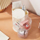 Desktop Transparent Lipstick Beauty Makeup Egg Makeup Brush Rotating Plastic Dressing Table Stationery Sundries Makeup Brush Storage Pen