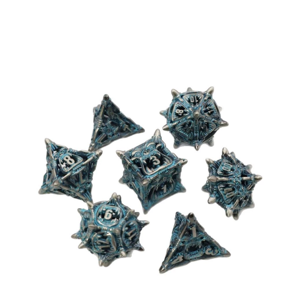 Пустотные кости dnd Dungeons and Dragons для игровой группы настольная игра Демоническая голова металлические кости набор пустотных костей