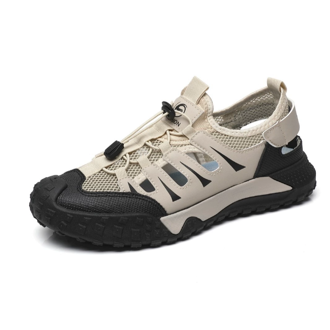 Сандалии, мужские летние сабо с полой дышащей сеткой, повседневная спортивная обувь для прогулок на открытом воздухе, пляжная обувь