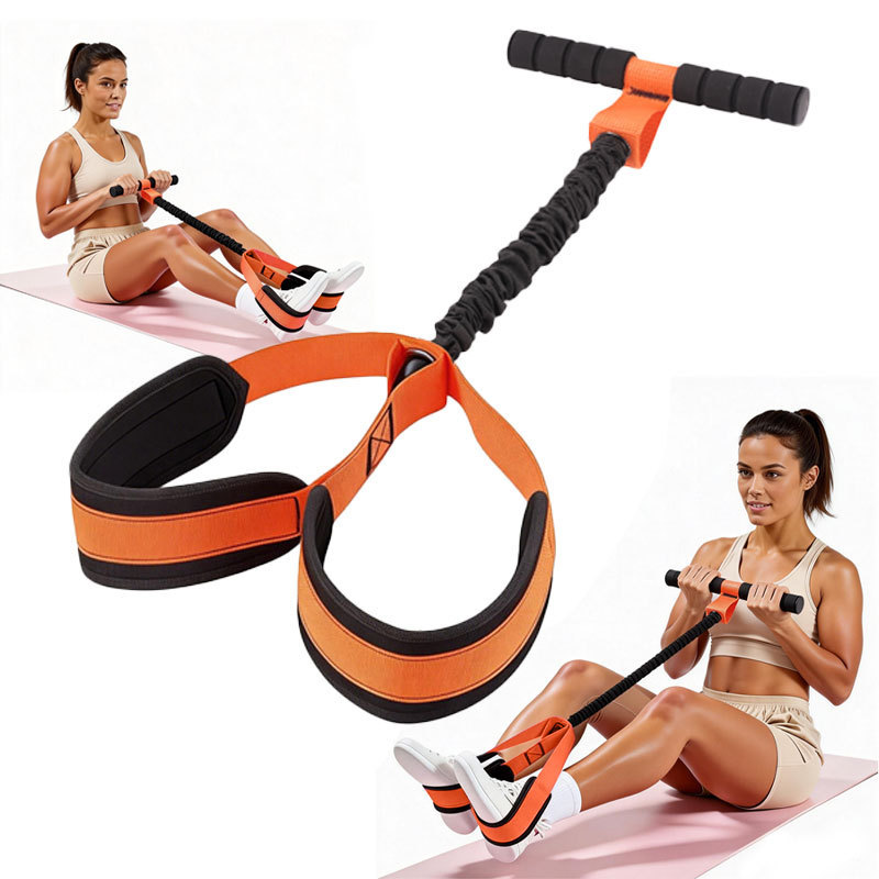 跨境辅助拉力器乳胶健身器美腿家用脚踩拉力绳脚蹬健身运训练器