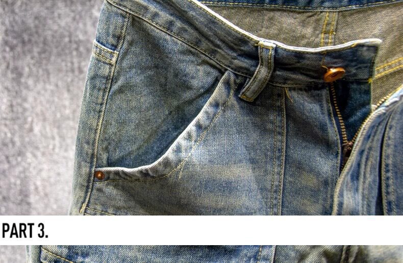 Men's Trendy Multi Pocket Cargo Denim Shorts Summer Style Loose Wide Leg Casual Cropped Pants_mkmklike.com