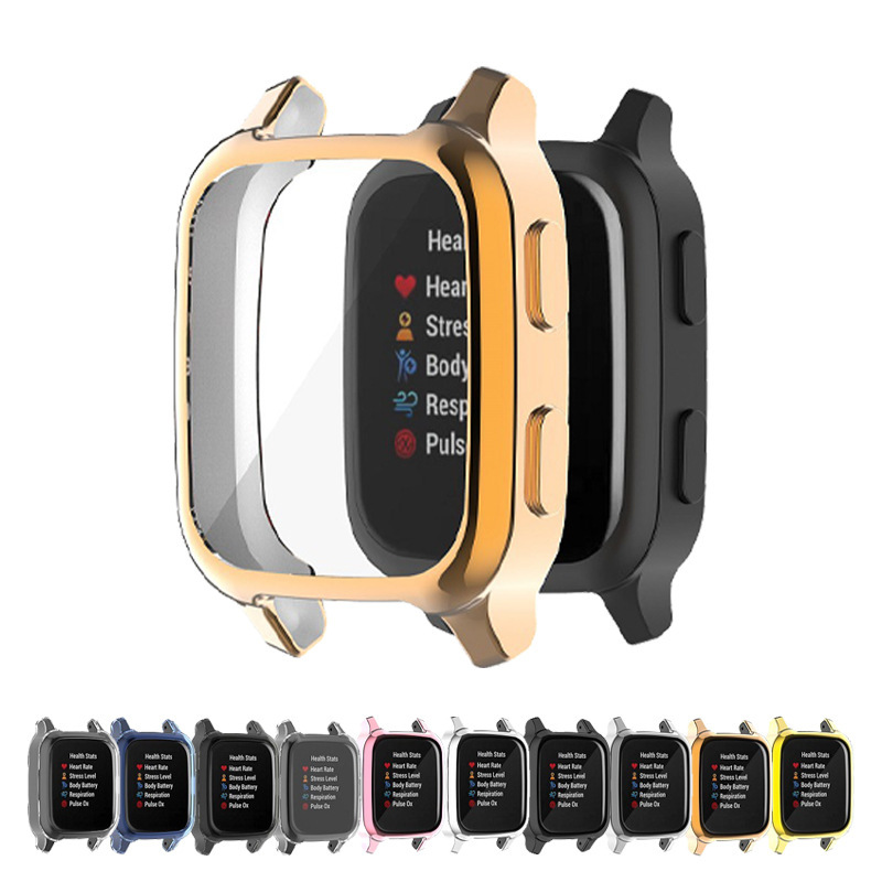 Suitable for Venu SQ music plating all-inclusive watch protective case Venu sq half-bag hollow case