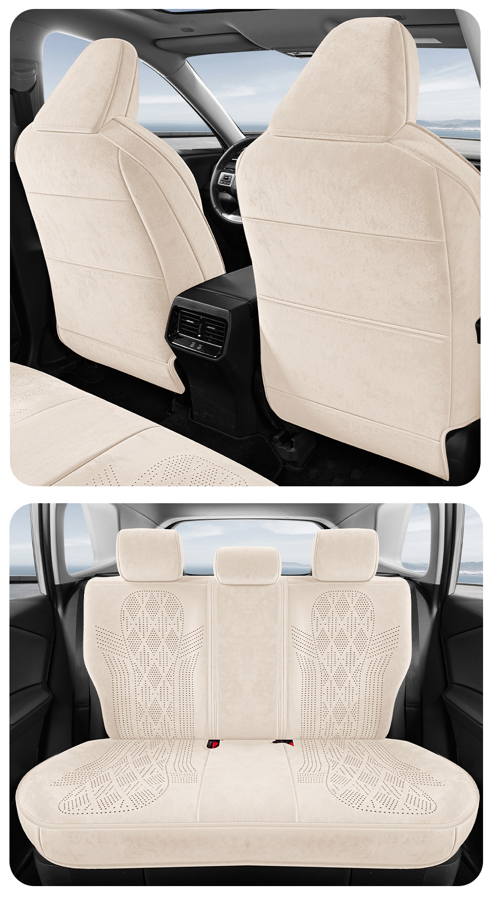 26 Models of Car Seat Covers Specifically for the Corolla Cross, Suitable for All Seasons, Fully Enclosed, Made of Perforated Suede, Breathable Seat Covers
