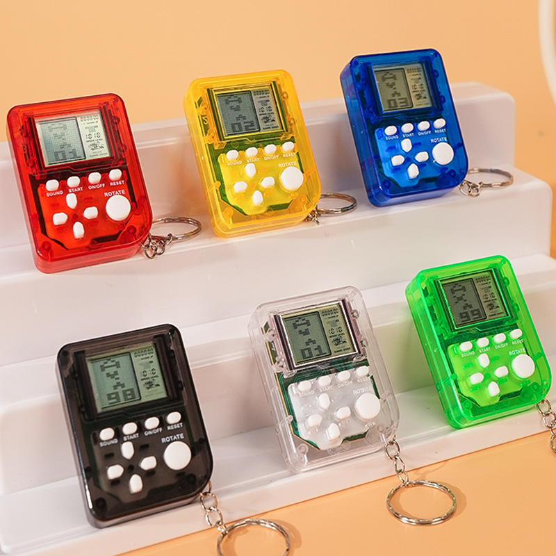 Handheld Mini Game Console Toy Russian Nostalgic Classic Educational Cultural and Creative Toys Creative Gift Keychain