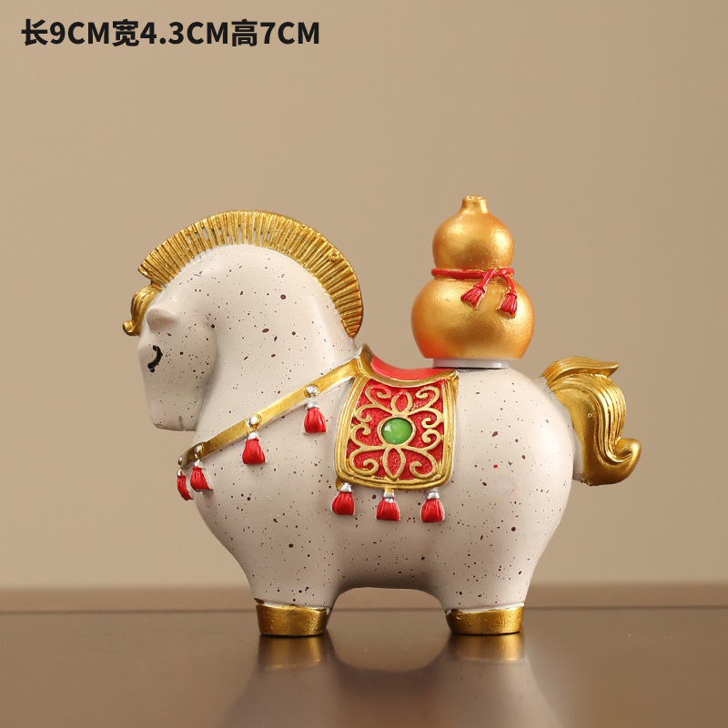 Guochao 馬の装飾品、ハイエンドのニッチワークステーション、デスクトップオフィス、ティーペット、装飾工芸品、手作りの誕生日プレゼント|undefined