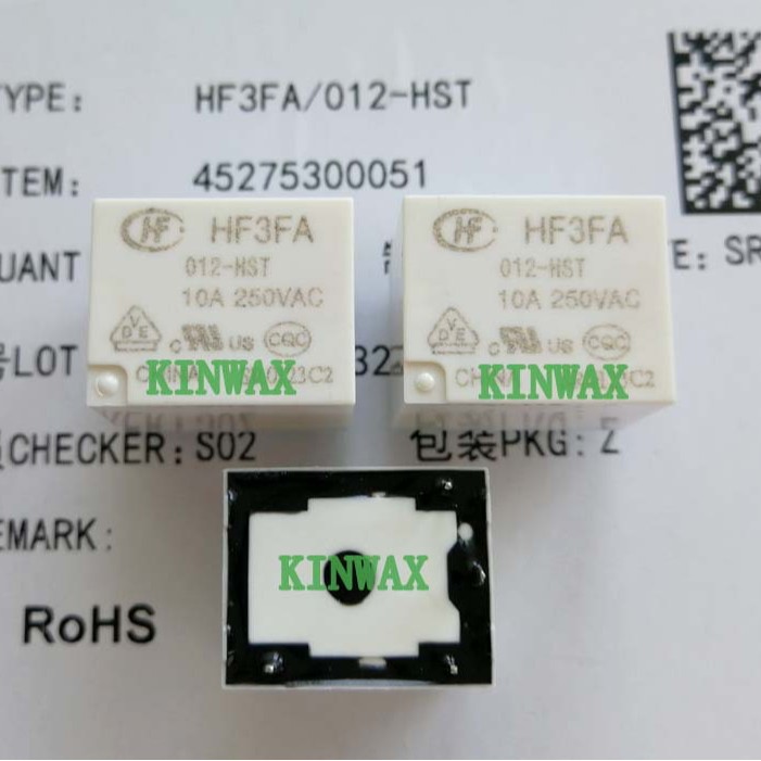 HF3FA-T/003-ZTF 一组转换5脚10A250VAC AGSNO2触点材料
