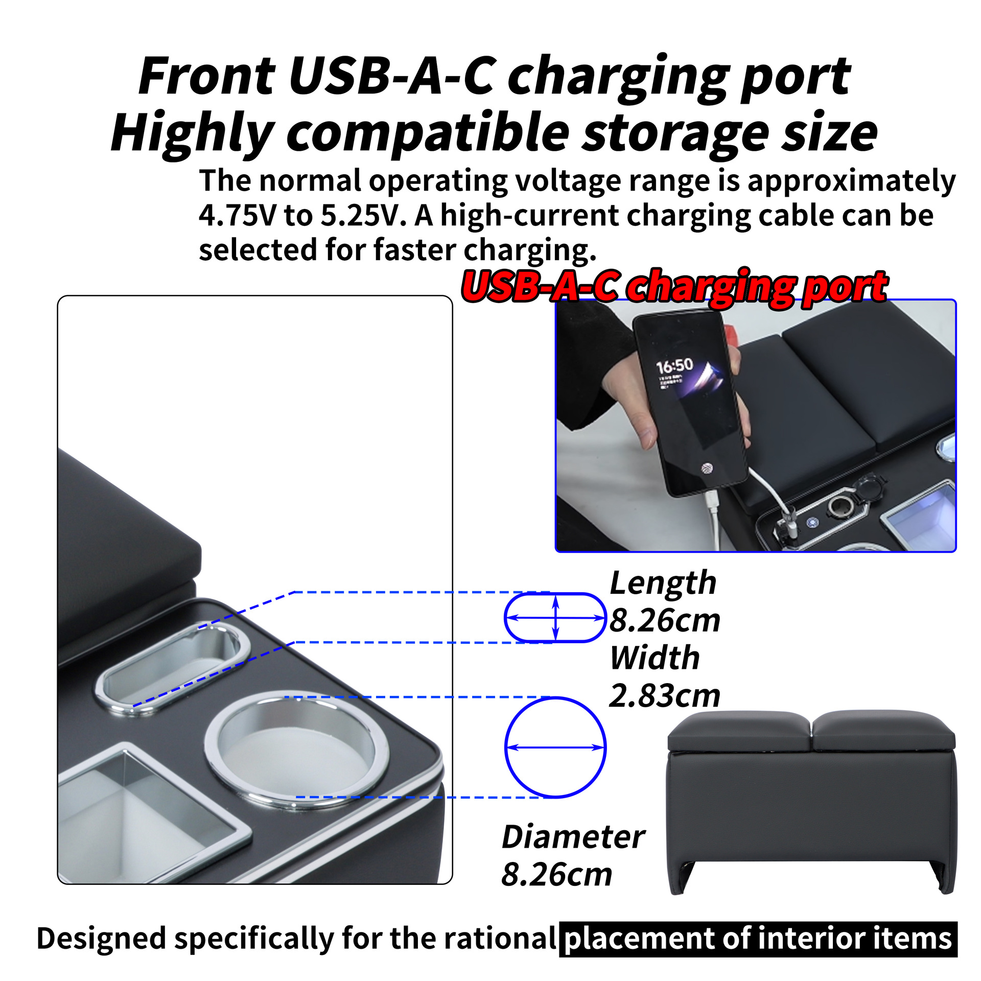 Suitable for Toyota Hiace 200 Series Dx Armrest Box, Center Console Storage Box, Cup Holder Accessories Modification