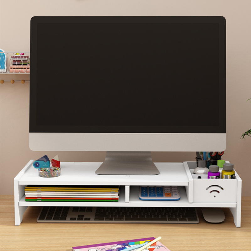 데스크탑 모니터 스탠드 데스크탑 다층 수납 선반 사무실 컴퓨터 높이 조절 선반 대용량 수납 선반