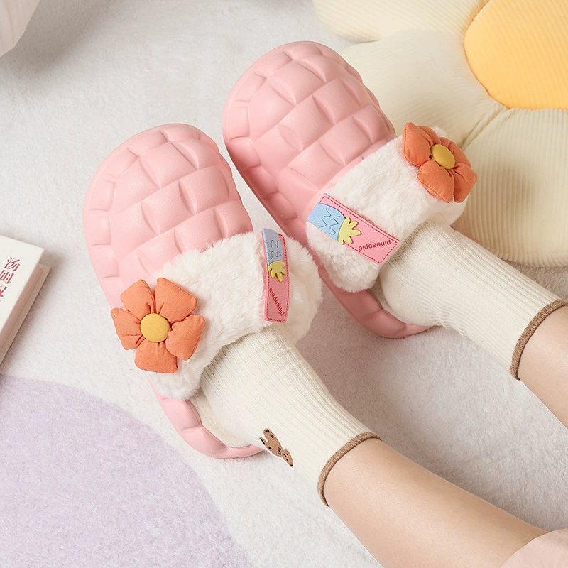 Съемные и моющиеся хлопковые тапочки, женская зимняя сумка для ношения на каблуке, домашние теплые шерстяные плюшевые парные непромокаемые хлопковые тапочки для мужчин