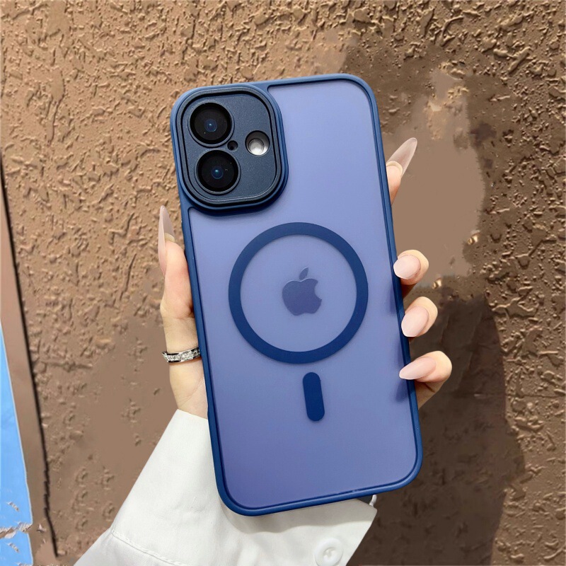 越境対応 Apple 17雅盾 マット肌触り マグネット式スマホケース iPhone16 全面保護レンズフィルム付きケース|undefined